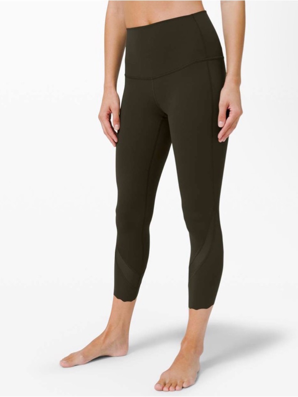 Lululemon Wunder Under High Rise 23” Scalloped bottom